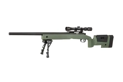 Karabin wyborowy ASG SPECNA ARMS SA-S02 CORE High Velocity z lunetą i dwójnogiem - oliwkowa (SPE-03-031096) - widok 2