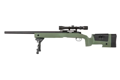 Karabin wyborowy ASG SPECNA ARMS SA-S02 CORE High Velocity z lunetą i dwójnogiem - oliwkowa (SPE-03-031096)