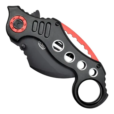 Nóż SCK - Steel Claw Knives - Karambit K29 czarno czerwony (CC-CW-K29) - widok 3