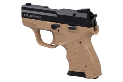 Pistolet hukowy alarmowo sygnałowy STALKER M906 BAS kal. .22 Long Blank (6 mm) FDE TAN (M906FDE-BAS) - widok 5