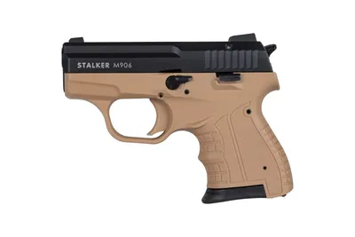 Pistolet hukowy alarmowo sygnałowy STALKER M906 BAS kal. .22 Long Blank (6 mm) FDE TAN (M906FDE-BAS) - widok 4