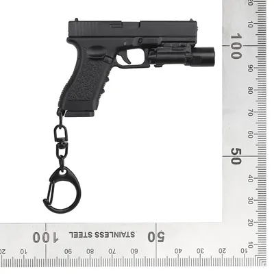 Brelok do kluczy replika Glocka 17 z latarką - widok 4