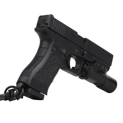 Brelok do kluczy replika Glocka 17 z latarką - widok 3