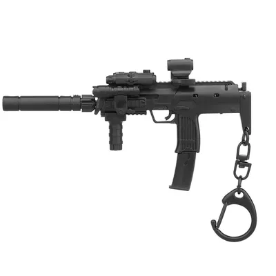Brelok do kluczy replika UZI z tłumikiem i laserem - widok 2