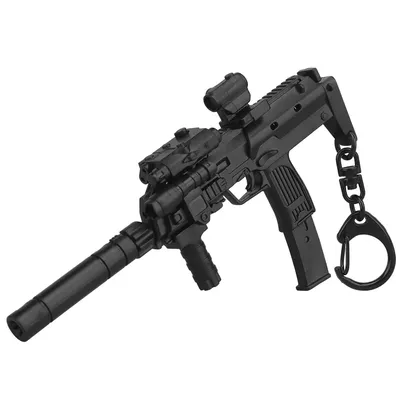 Brelok do kluczy replika UZI z tłumikiem i laserem - widok 3