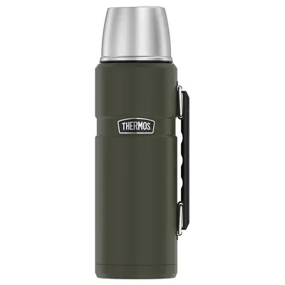 Termos z uchwytem na napoje poj. 1,2 l. THERMOS - zieleń wojskowa