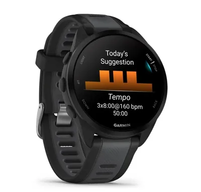 Smartwatch GARMIN Forerunner 165 Black / Slate Grey 43 mm - widok 3
