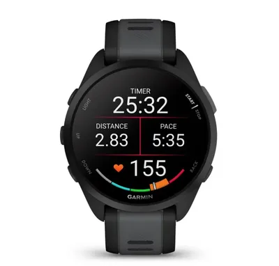 Smartwatch GARMIN Forerunner 165 Black / Slate Grey 43 mm - widok 2