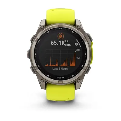 Zegarek Garmin Fenix 8 Solar Sapphire Żółty - widok 2