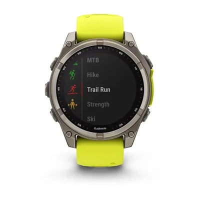 Zegarek Garmin Fenix 8 Solar Sapphire Żółty - widok 7