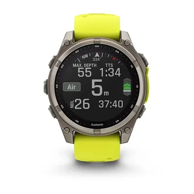 Zegarek Garmin Fenix 8 Solar Sapphire Żółty - widok 8