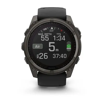 Zegarek Garmin Fenix 8 Solar Sapphire Titanium Carbon Grey DLC Black - widok 7