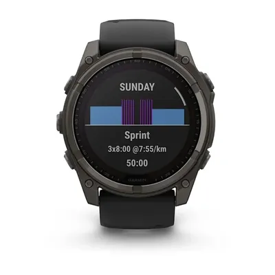 Zegarek Garmin Fenix 8 Solar Sapphire Titanium Carbon Grey DLC Black - widok 3
