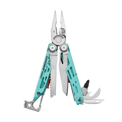 Multitool Leatherman SIGNAL Aqua turkus - Stainless - 19 narzędzi  (833187)