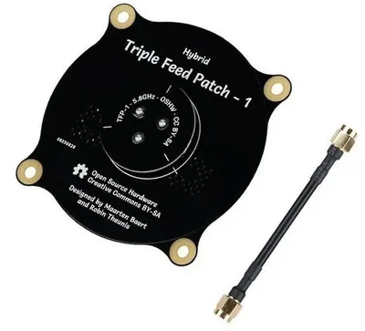 Antena Triple Feed Patch 1- 5.8GHz RHCP+LHCP SMA