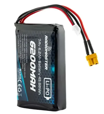 Bateria LiPo 2S 6200mah do Radiomaster Boxer / TX16s / TX15S