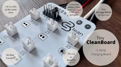 Płytka szeregowego ładowania 1S CleanBuild CleanBoard Tiny Kit