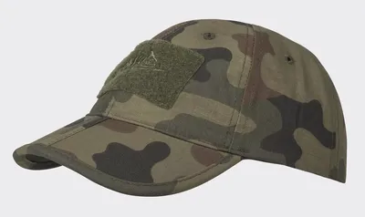 Czapka Helikon Baseball folding PolyCotton Ripstop PL Woodland