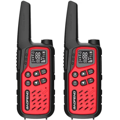 Radiotelefony krótkofalówki zestaw 2 szt. BAOFENG BF-T25E czerwone