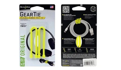 Uchwyt Nite Ize Gear Tie 6'' - 2 szt. - Neon Yellow - GT6-2PK-33 - widok 2
