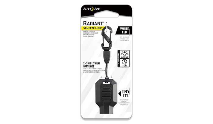 Latarka Nite Ize aRadiant Squeeze Light LED Keychain - Biały - SQL2-02-R3